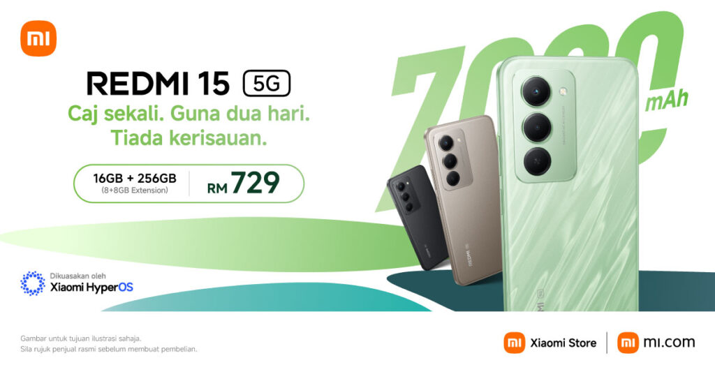 Redmi 15 5G Launches in Malaysia with 7000mAh Battery