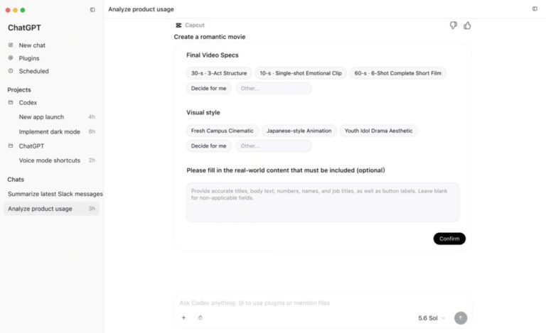 CapCut ChatGPT integration for conversational video creation